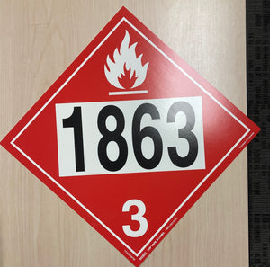 Decal - Jet Fuel Placard 1863